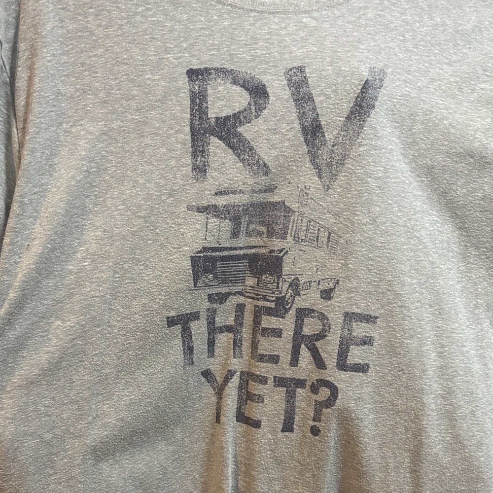 Gray Graphic Tee with RV Print
